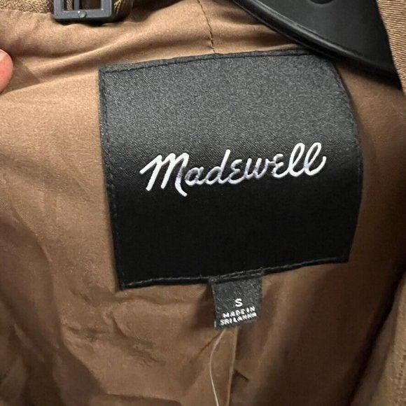 Madewell $148 Dorset Crop Blazer Easygoing Crepe Light roast Size S NL234 - Picture 9 of 9